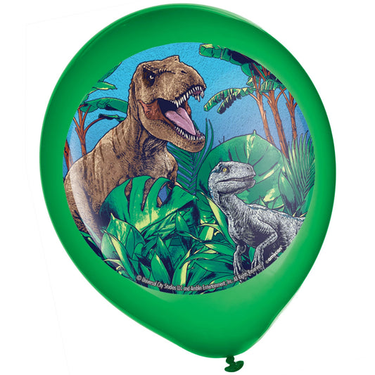 Jurassic World Into the Wild 12" Latex Balloons 6ct