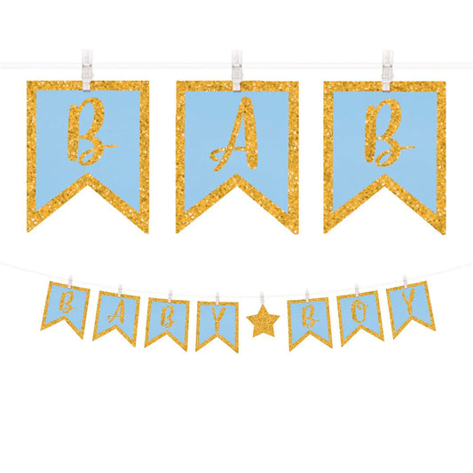BabY Boy Clothespin Letter Banner 12ft