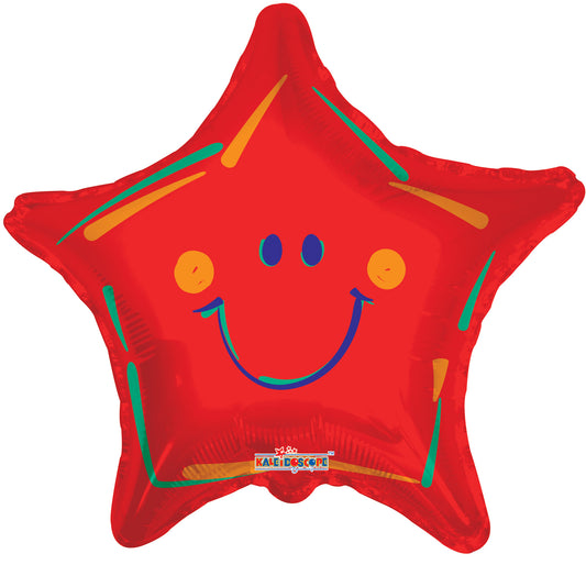 ConverUSA 18" Smiley Red Star Balloon