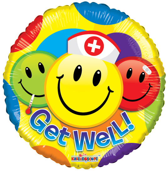ConverUSA 18"Get Well Smileys Balloon