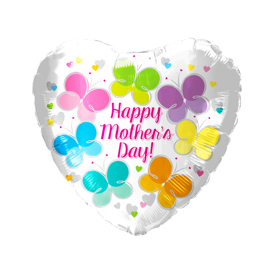 Party America 18" Happy Mother's Day Colorful Butterflies Balloon Pack of 50