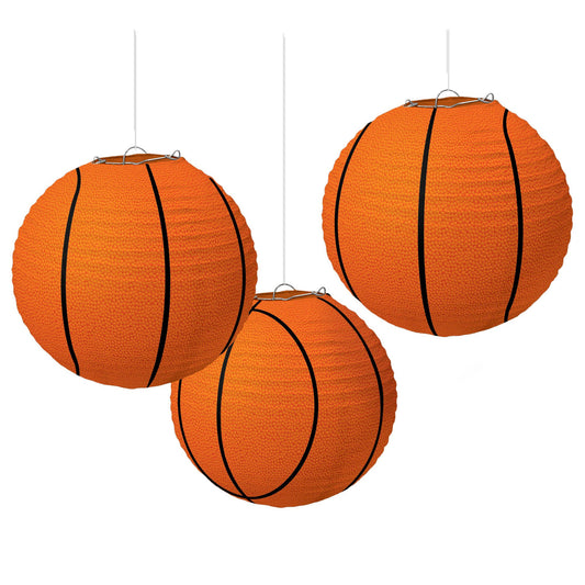 Basketball Paper Lanterns 3pc
