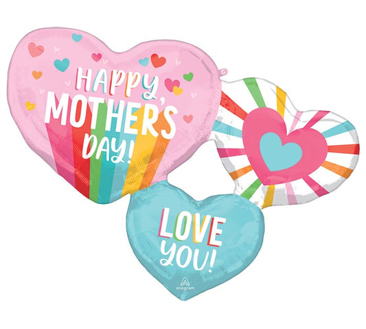 Anagram 33" Happy Mother's Day Bright Stripes