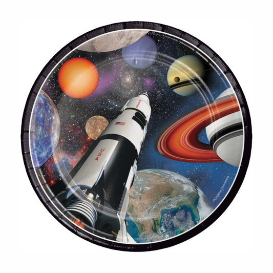 Space 7" Paper Plates 8ct