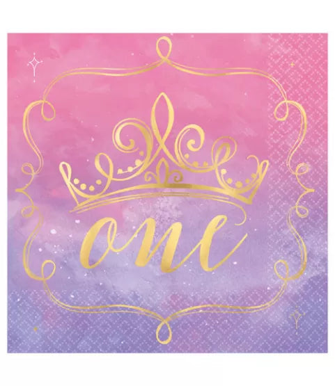 Disney Princess 'Once Upon A Time' 1st Birthday Luncheon Napkins 16ct
