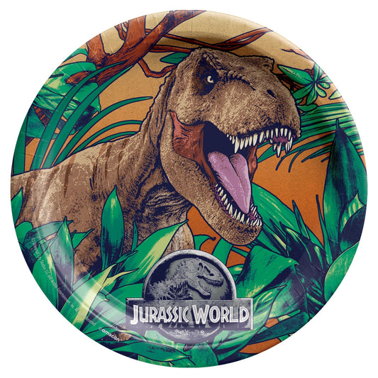 Jurassic World Into the Wild Round Plates, 9" 8ct