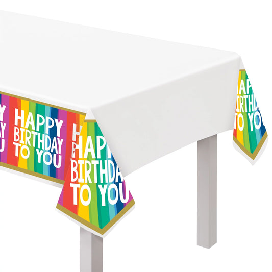 Rainbow Wishes Plastic Table Cover