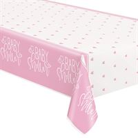 Pink Hearts Baby Shower Rectangular Plastic Table Cover