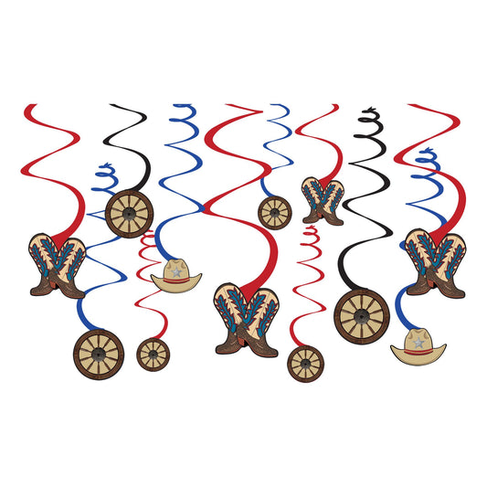 Western Value Pack Swirl Decorations
