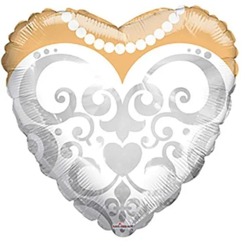 ConverUSA 18" Bride Dress Heart Balloon