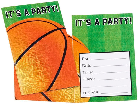 Basketball Fan Invitations 8ct