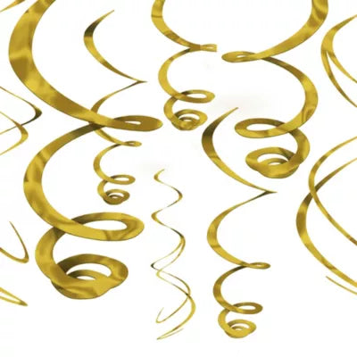 Gold Swirl Decoration 12pc