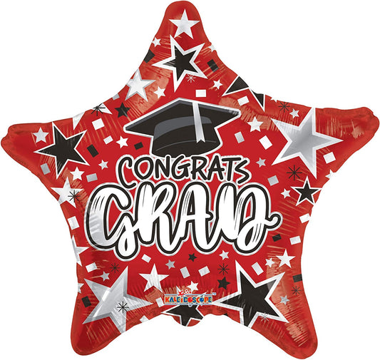 Conver USA 18" Congrats Grad Red Star
