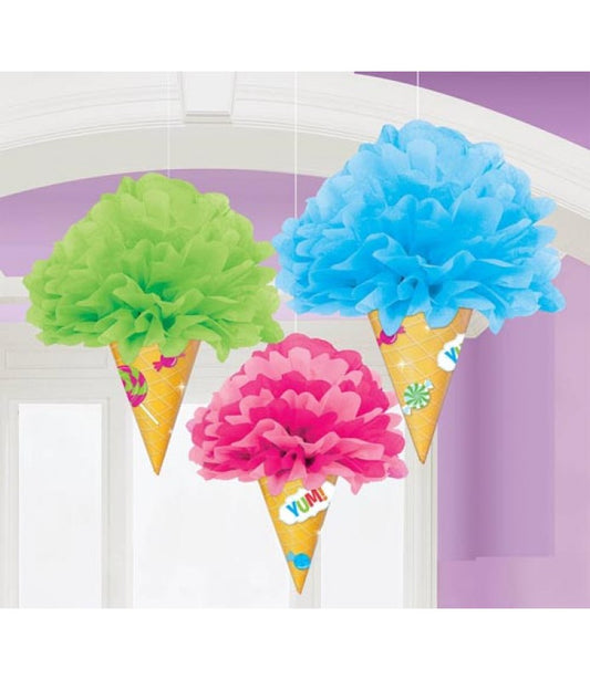 Sweet Shop Fluffy Decorations 3pc