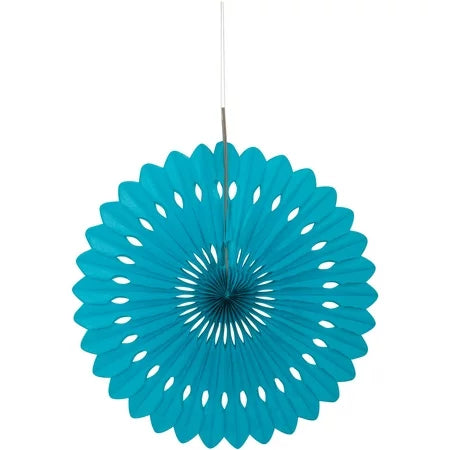 Turquoise Hanging Fan Decoration 1ct