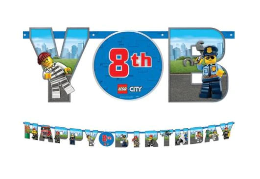 Lego City Birthday Banner 10ft