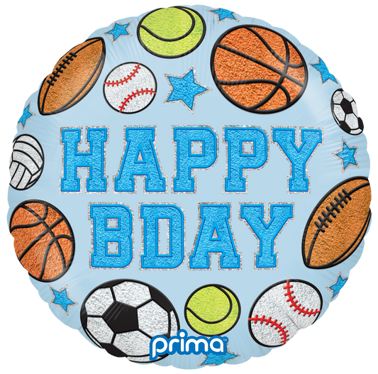 Prima 18” Round Birthday Boy Patches Balloon