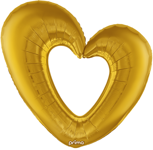Prima 40" Gold Open Heart Balloon