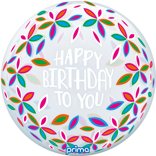 Prima 20” Colorful Petals Birthday Sphere Balloon
