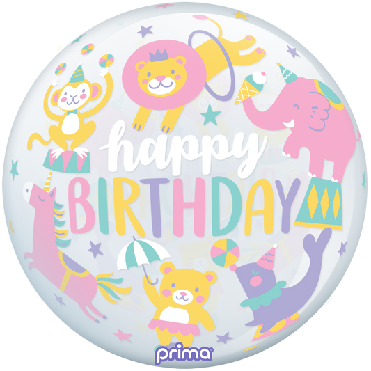 Prima 20” Birthday Pastel Circus Sphere Balloon