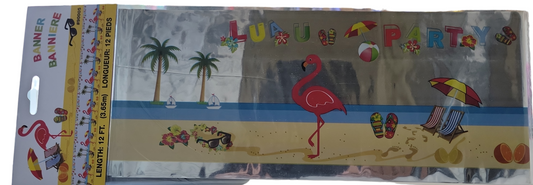 Luau Party Banner 12ft