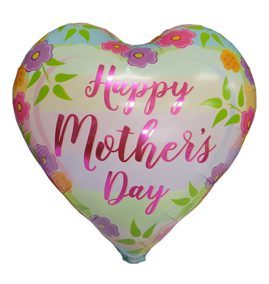 Party America 18" Happy Mother's Day Pastel Stripes Balloon