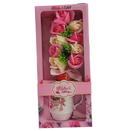 Winner Party Happy Mother's Day Flowers w/ 6oz Cup & Spoon
