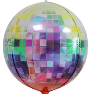 Winner Party 16" Rainbow Disco Ball Balloon