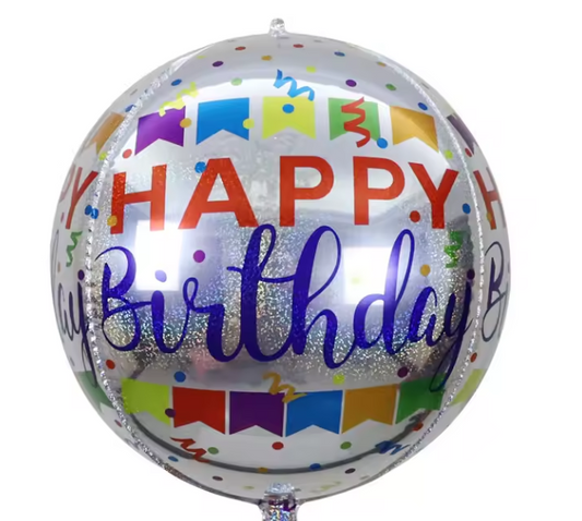 Winner Party 22" Happy Birthday Holographic Foil Balloon