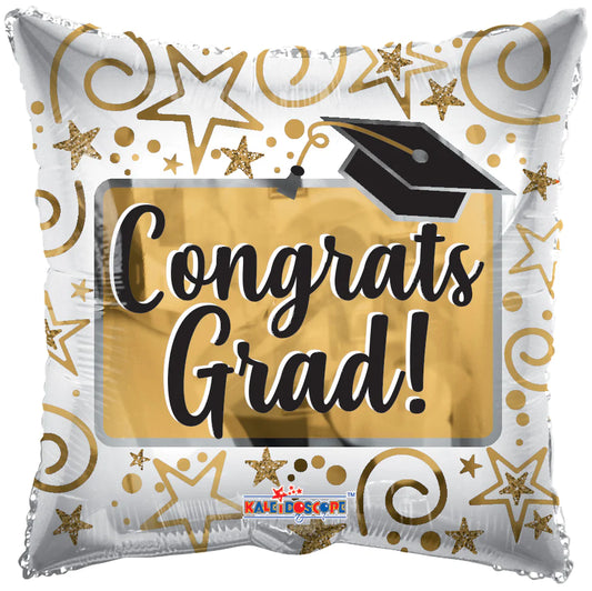 ConverUSA 18" Congrats Grad Gold Balloon-Flat