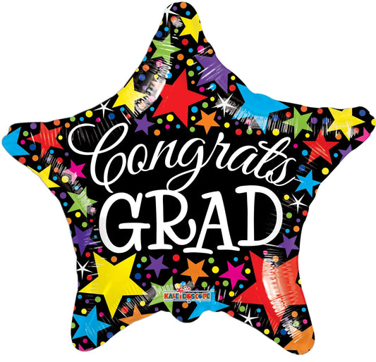 ConverUSA 18" Congrats Grad Star Gellibean Balloon-Pk