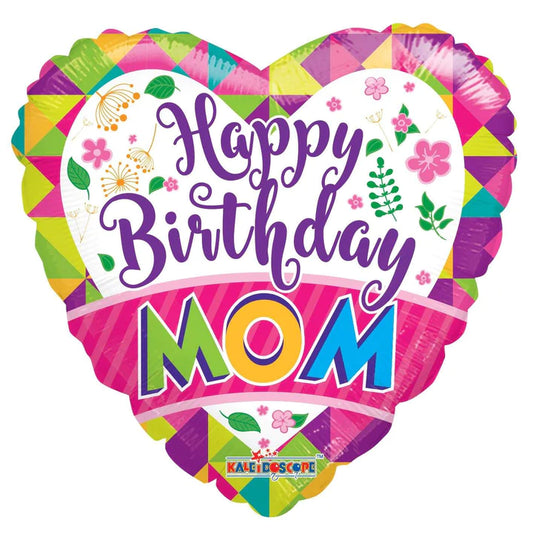 ConverUSA 18" Happy Birthday Mom Balloon-Flat