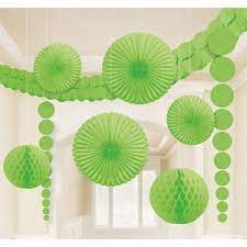 Lime Green Room Decoration Kit 9pc