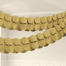 Gold Paper Garland 12ft 1ct