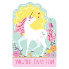 Magical Unicorn Invitations 8ct