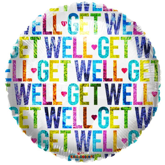 ConverUSA 18" Get Well Colorful Holo Balloon