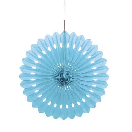Baby Blue Hanging Fan Decoration 1ct