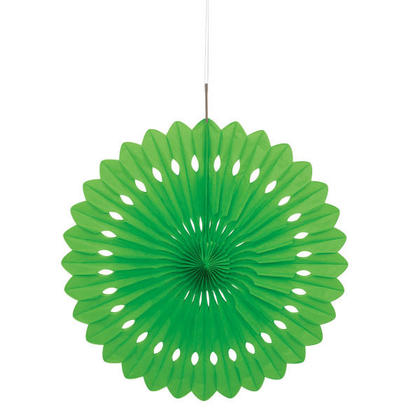 Green Hanging Fan Decoration 1ct