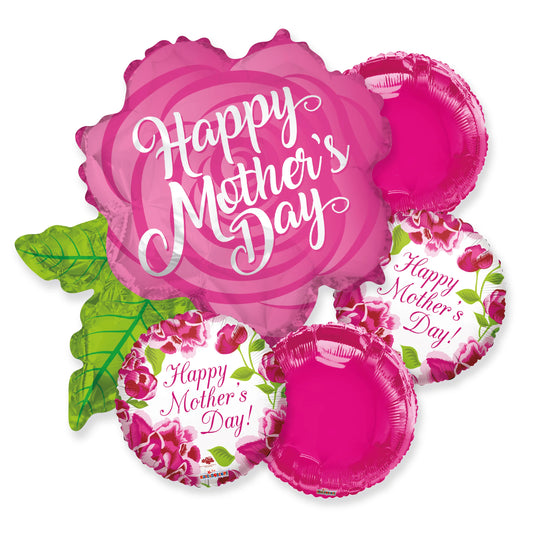 ConverUSA Mother's Day Rose Balloon Bouquet 5pc-Pk