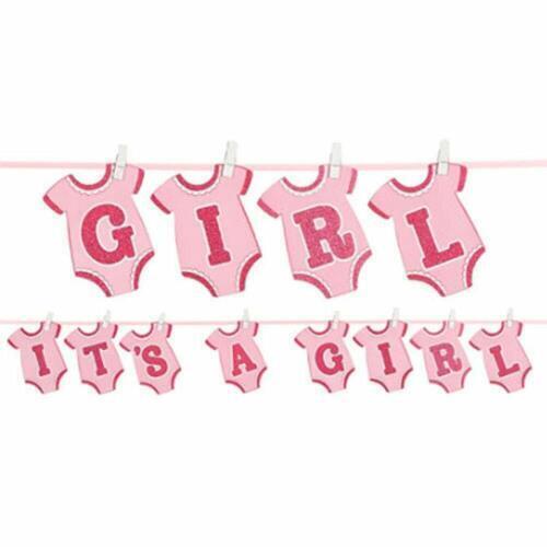 It's a Girl Clothespin Banner 12ft