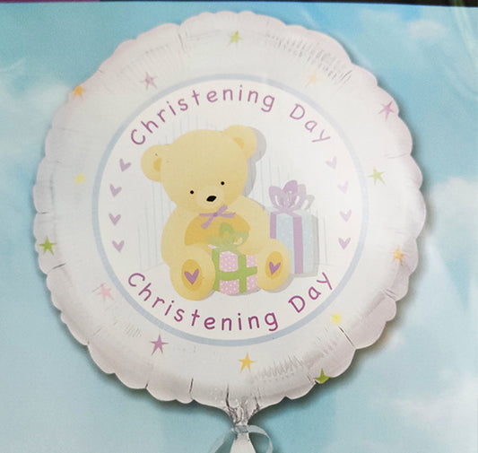 Anagram 18" Christening Day Bear Balloon