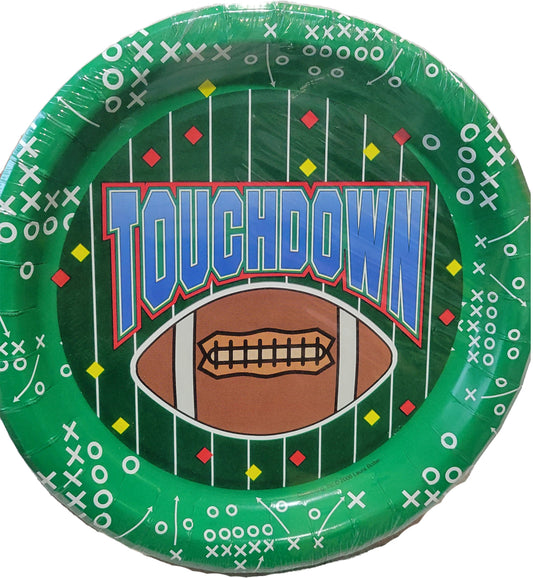 Football Playbook 9" Paper Plates 8ct