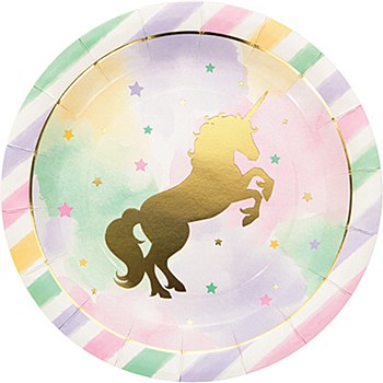 Unicorn Sparkle 9" Paper Plate 8ct