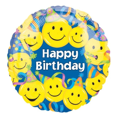 Anagram 18" Happy Birthday Smiles Balloon
