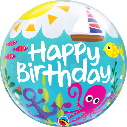 Qualatex 22" Happy Birthday Bubble Balloon