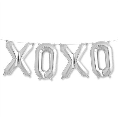 NorthStar 16" XOXO Silver Balloon Kit