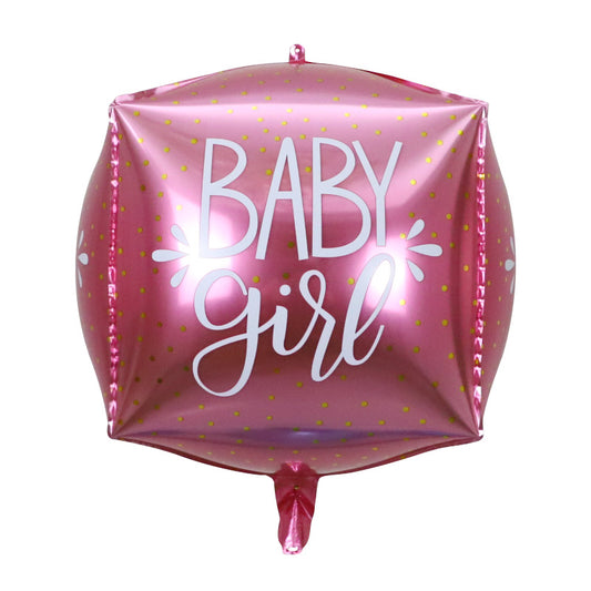 Winner Party 22" Baby Girl Cube Balloon
