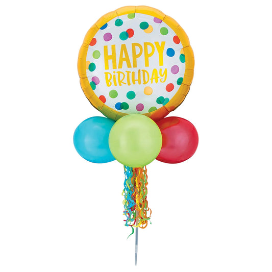 Amscan 62" Happy Birthday Dots Balloon Yard Kit 11pcs