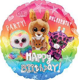 Anagram 18" Beanie Boos Happy Birthday Balloon