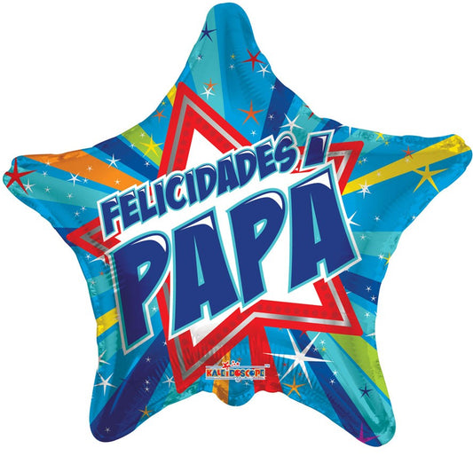 Conver USA 18" Felicidades Papa Star Balloon-Flat